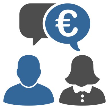 Avrupa sohbet düz glif simgesi