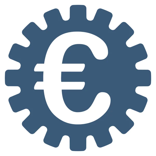 Euro Cog Flat Glyph Icono — Foto de Stock