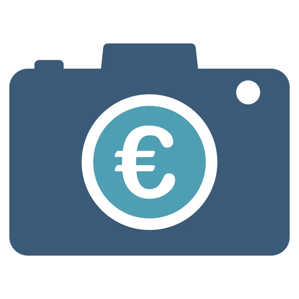 Euro foto Flat Glyph Icon — Fotografia de Stock