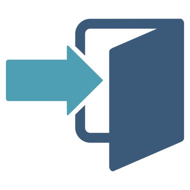 Çıkış kapı düz vektör simgesi