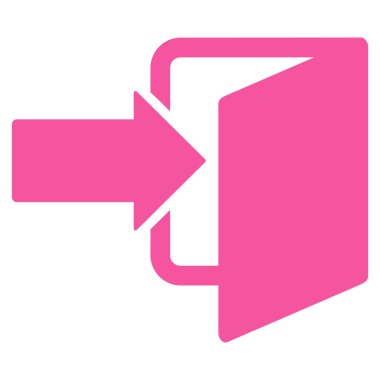 Çıkış kapı düz vektör simgesi