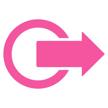 Oturum kapatma düz vektör simgesi