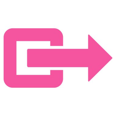 Çıkış yönünde düz vektör simgesi