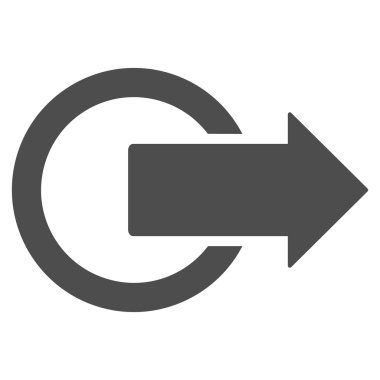 Oturum kapatma düz vektör simgesi