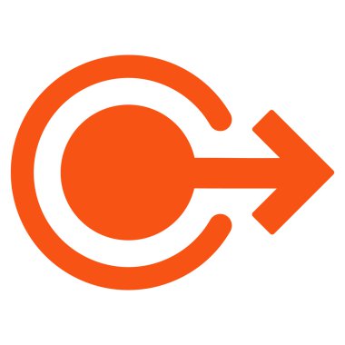 Oturum kapatma düz vektör simgesi