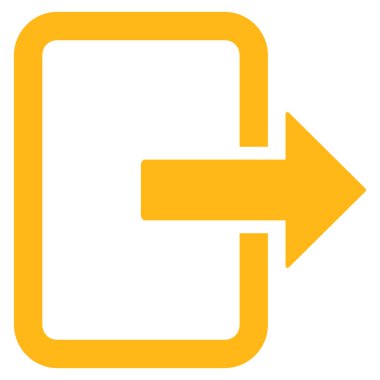 Çıkış kapı düz vektör simgesi