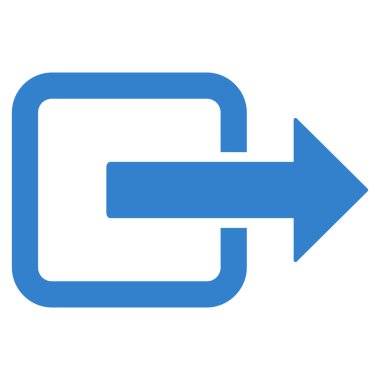 Çıkış kapı düz vektör simgesi