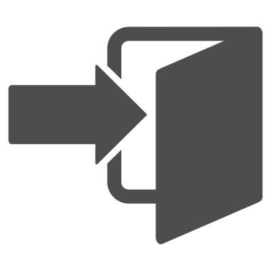 Çıkış kapı düz vektör simgesi