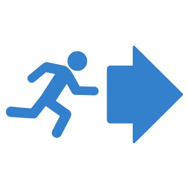 Çıkış yönünde düz vektör simgesi