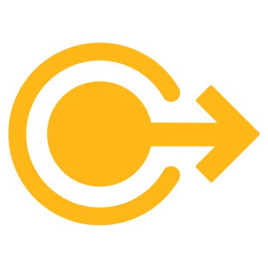 Oturum kapatma düz vektör simgesi