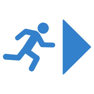 Çıkış yönünde düz vektör simgesi