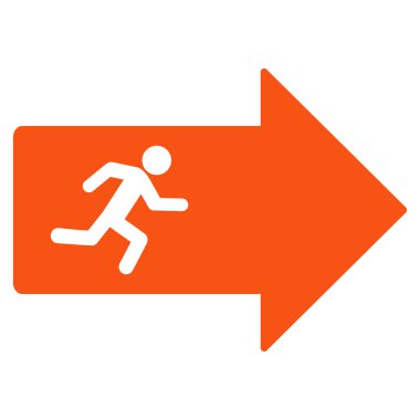 Çıkış ok düz vektör simgesi