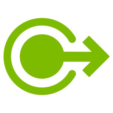 Oturum kapatma düz vektör simgesi