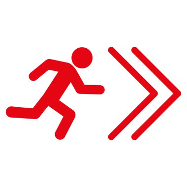 Çıkış yönünde düz vektör simgesi