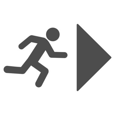 Çıkış yönünde düz vektör simgesi