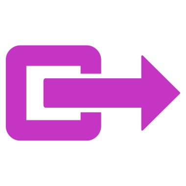 Çıkış yönünde düz vektör simgesi