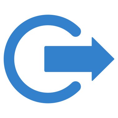 Oturum kapatma düz vektör simgesi