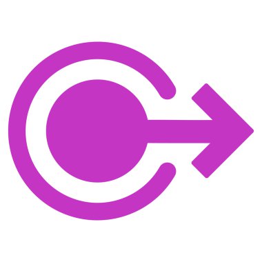 Oturum kapatma düz vektör simgesi