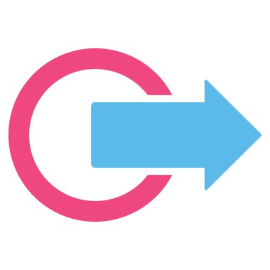 Oturum kapatma düz vektör simgesi