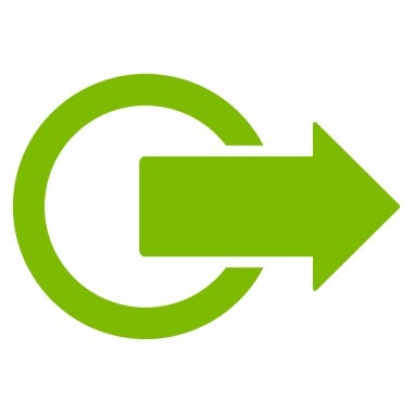 Oturum kapatma düz vektör simgesi