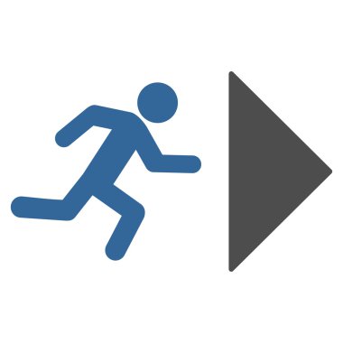 Çıkış yönünde düz vektör simgesi