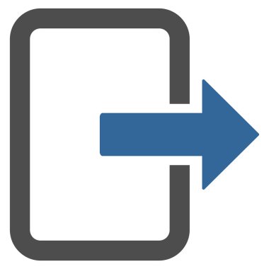 Çıkış kapı düz vektör simgesi