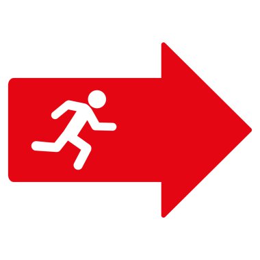 Çıkış ok düz vektör simgesi