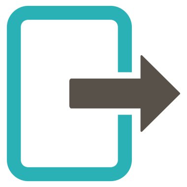 Çıkış kapı düz vektör simgesi