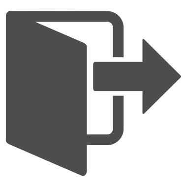 Çıkış kapı düz vektör simgesi