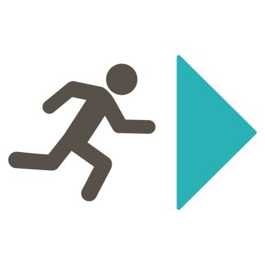 Çıkış yönünde düz vektör simgesi