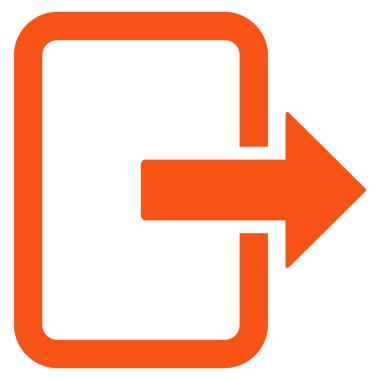 Çıkış kapı düz vektör simgesi