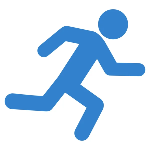 Hombre corriendo icono de vector plano — Vector de stock