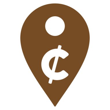 Yüzde harita işaretleyici düz glif simgesi