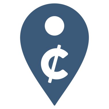 Yüzde harita işaretleyici düz glif simgesi