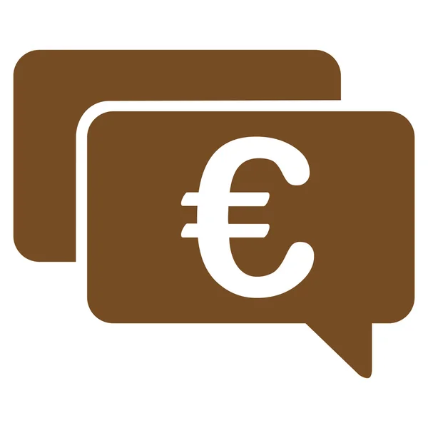 Euro-Nachrichten flaches Glyphen-Symbol — Stockfoto