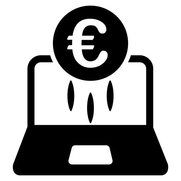 Euro finansiel opstart flad glyph ikon - Stock-foto