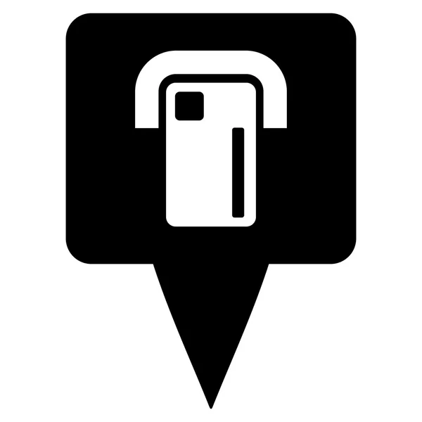 Atm terminal map pointer flaches Glyphen-Symbol — Stockfoto