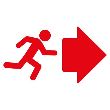 Çıkış yönünde düz vektör simgesi