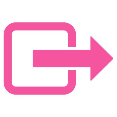 Çıkış kapı düz vektör simgesi