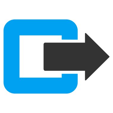 Çıkış kapı düz vektör simgesi