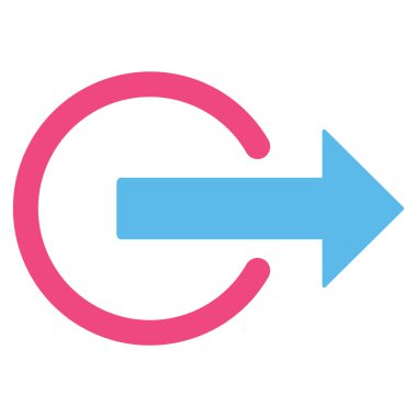 Oturum kapatma düz vektör simgesi