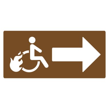 Hasta çıkış düz vektör simgesi