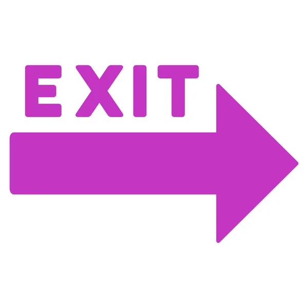 Exit Arrow Flat Vector Icon — Stock Vector
