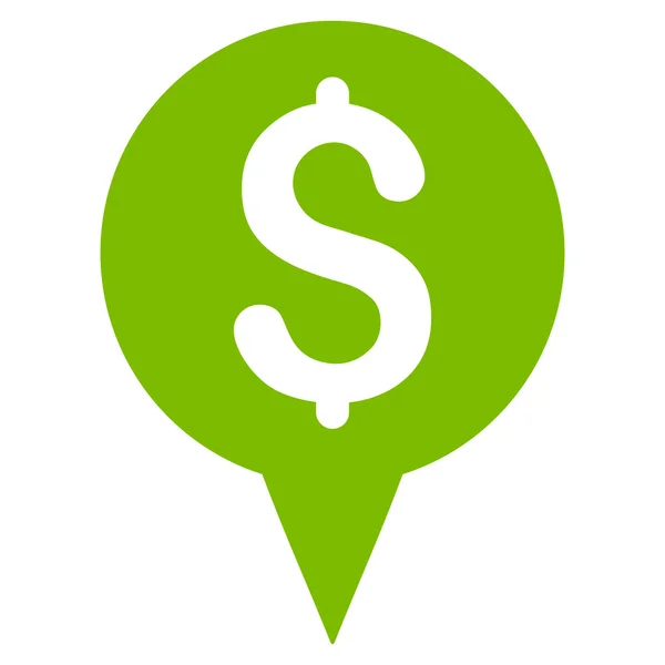 Pengar karta markör platt Glyph ikonen — Stockfoto