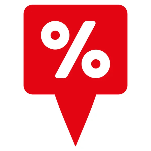 Mapa Percentual Pointer Flat Glyph Icon — Fotografia de Stock