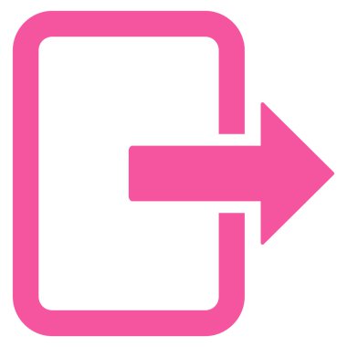 Çıkış kapı düz vektör simgesi