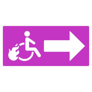 Hasta çıkış düz vektör simgesi