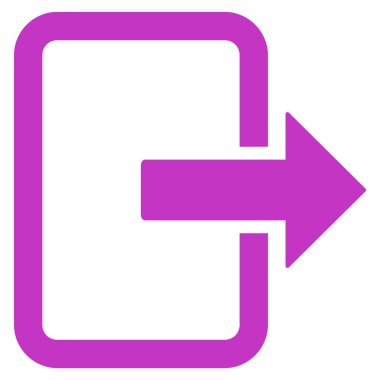 Çıkış kapı düz vektör simgesi