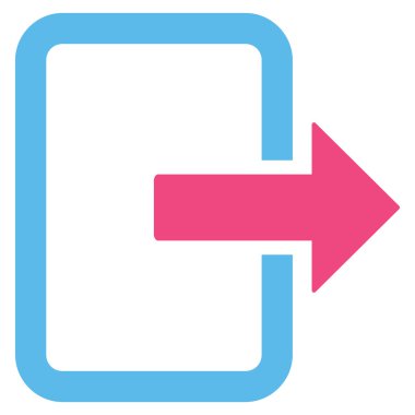 Çıkış kapı düz vektör simgesi