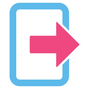 Çıkış kapı düz vektör simgesi